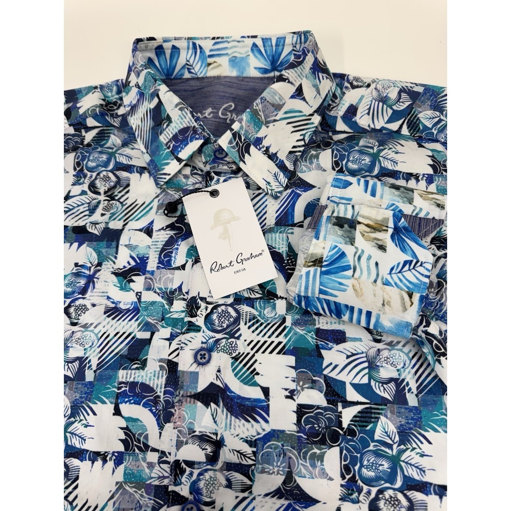 NWT Robert Graham PAVONES Floral Geometric Classic Fit‎ L/S Shirt XL $198